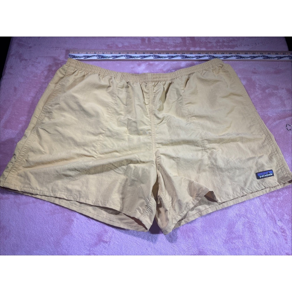 Vintage Patagonia Baggies 4" Swim Trunks Shorts Mens XXL Yellow. Mesh Liner